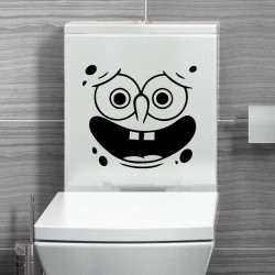 Sticker wc smiley éponge